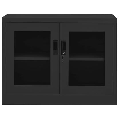 Armadio per Ufficio Antracite 90x40x70 cm in Acciaio