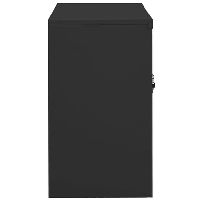 Armadio per Ufficio Antracite 90x40x70 cm in Acciaio