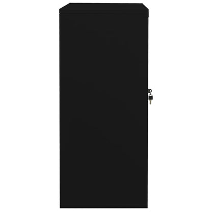 Armadio per Ufficio Nero 90x40x90 cm in Acciaio
