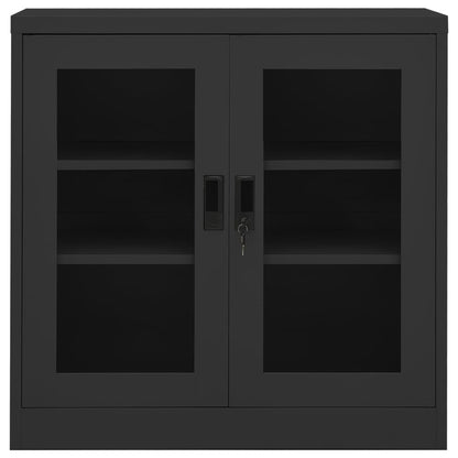 Armadio per Ufficio Antracite 90x40x90 cm in Acciaio