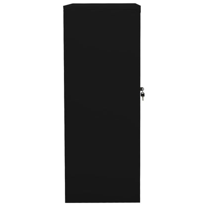 Armadio per Ufficio Nero 90x40x105 cm in Acciaio