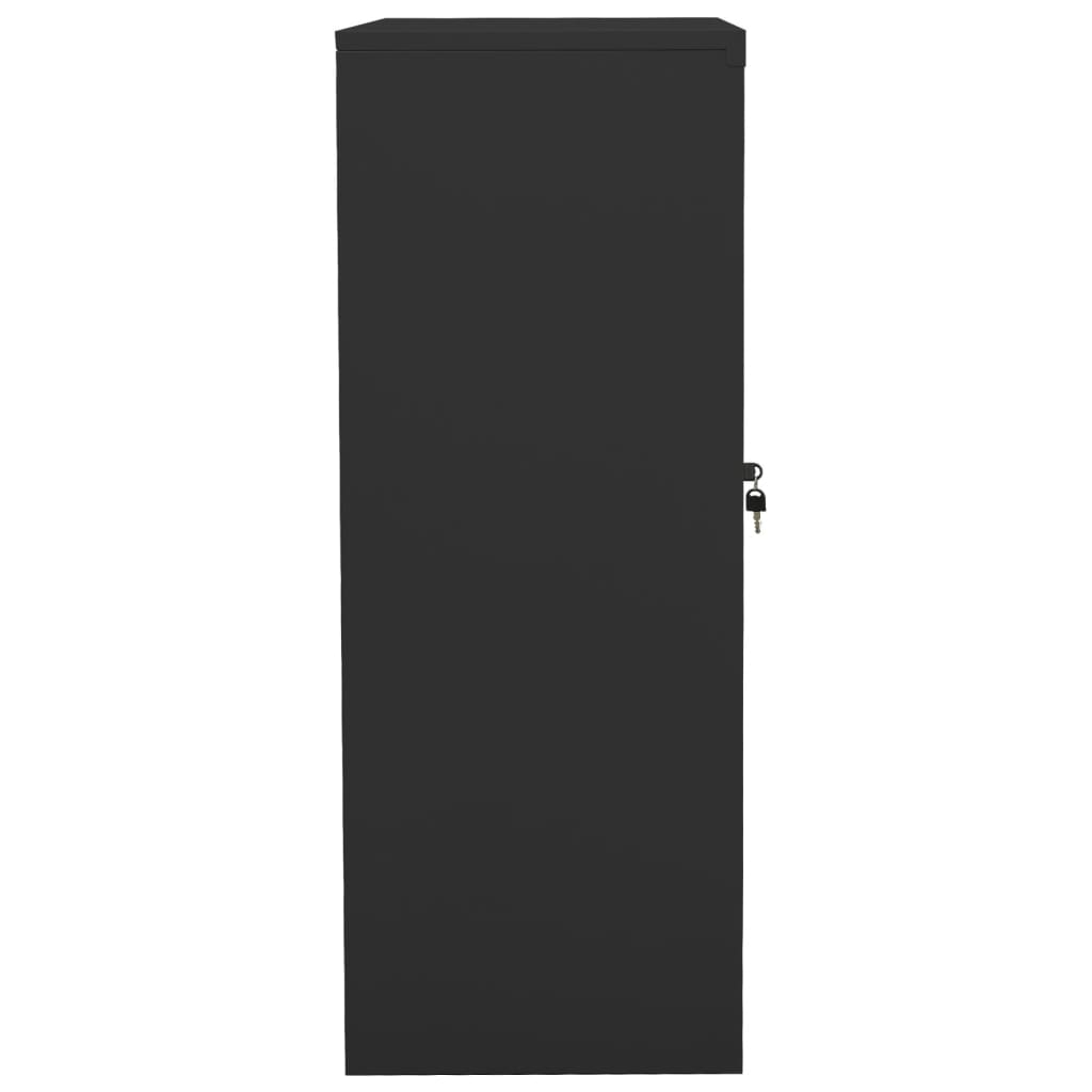Armadio per Ufficio Antracite 90x40x105 cm in Acciaio
