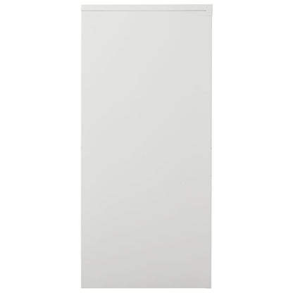 Armadio con Ante Scorrevoli Grigio Chiaro 90x40x90cm in Acciaio