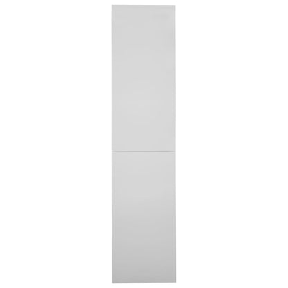 Armadio con Anta Scorrevole Grigio Chiaro 90x40x180 cm Acciaio