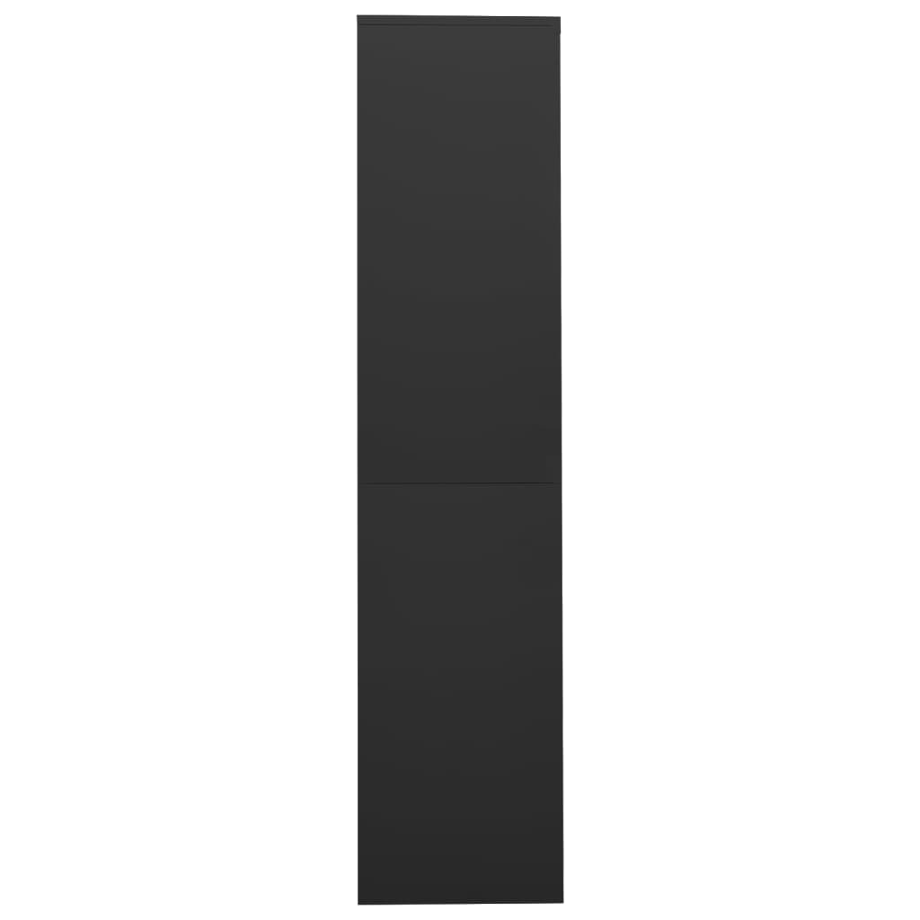 Armadio Ufficio Anta Scorrevole Antracite 90x40x180 cm Acciaio