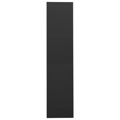 Armadio Ufficio Anta Scorrevole Antracite 90x40x180 cm Acciaio