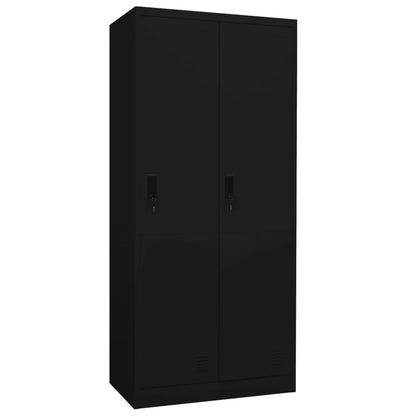 Armadio Nero 80x50x180 cm in Acciaio