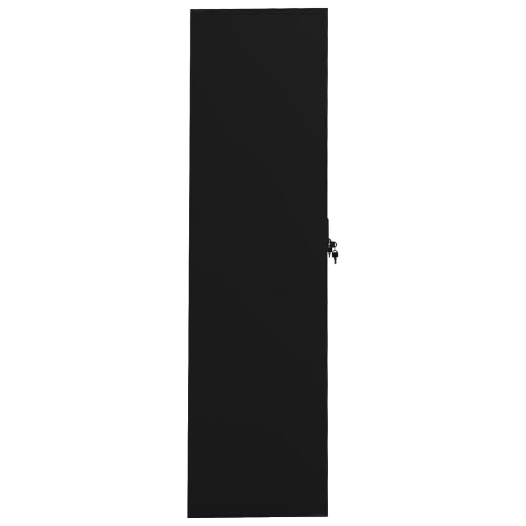 Armadio Nero 80x50x180 cm in Acciaio