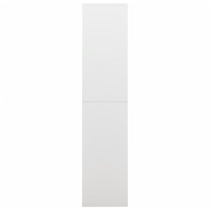 Armadio con Ripiani Bianco 90x40x180 cm in Acciaio
