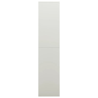 Armadio con Ripiani Grigio Chiaro 90x40x180 cm in Acciaio