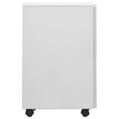 Schedario Mobile Grigio Chiaro 39x45x67 cm in Acciaio