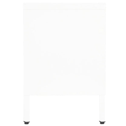 Mobile TV Bianco 90x30x44 cm in Acciaio e Vetro