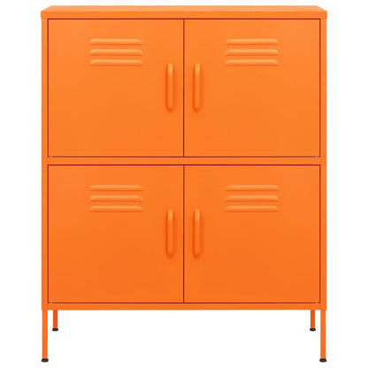Armadietto Arancione 80x35x101,5 cm in Acciaio