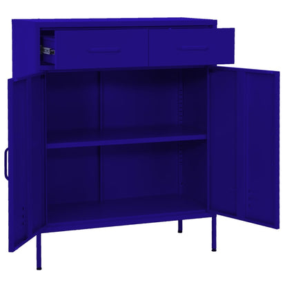 Armadietto Blu Marino 80x35x101,5 cm in Acciaio