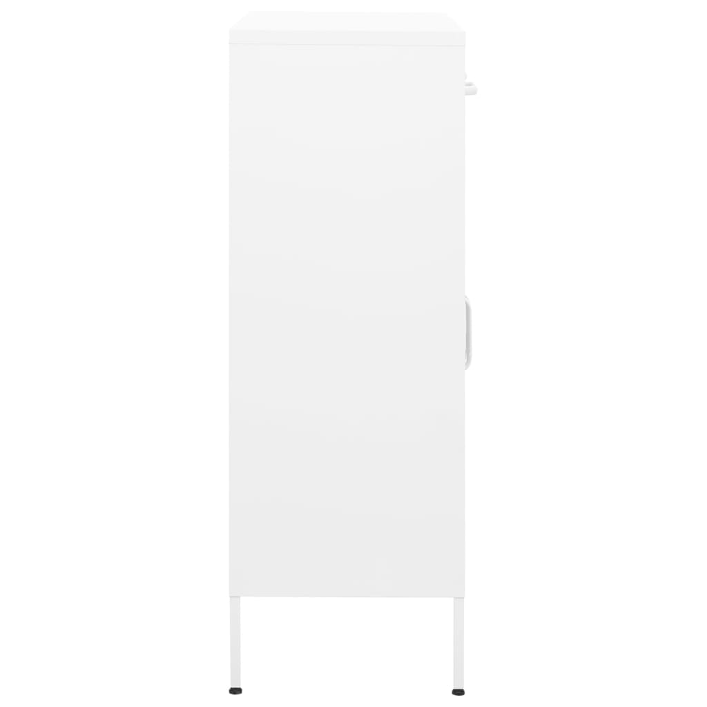 Armadietto Bianco 80x35x101,5 cm in Acciaio