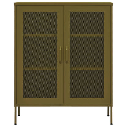 Armadietto Verde Oliva 80x35x101,5 cm in Acciaio