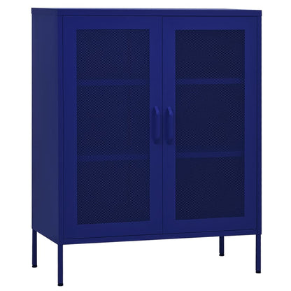 Armadietto Blu Marino 80x35x101,5 cm in Acciaio