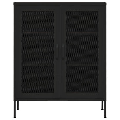 Armadietto Nero 80x35x101,5 cm in Acciaio