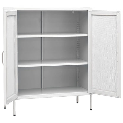Armadietto Bianco 80x35x101,5 cm in Acciaio