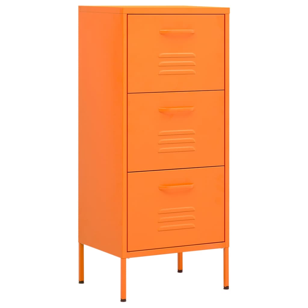 Armadietto Arancione 42,5x35x101,5 cm in Acciaio