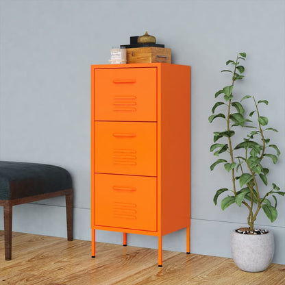 Armadietto Arancione 42,5x35x101,5 cm in Acciaio