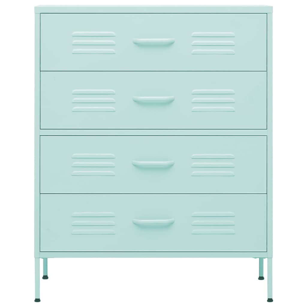 Cassettiera Menta 80x35x101,5 cm in Acciaio