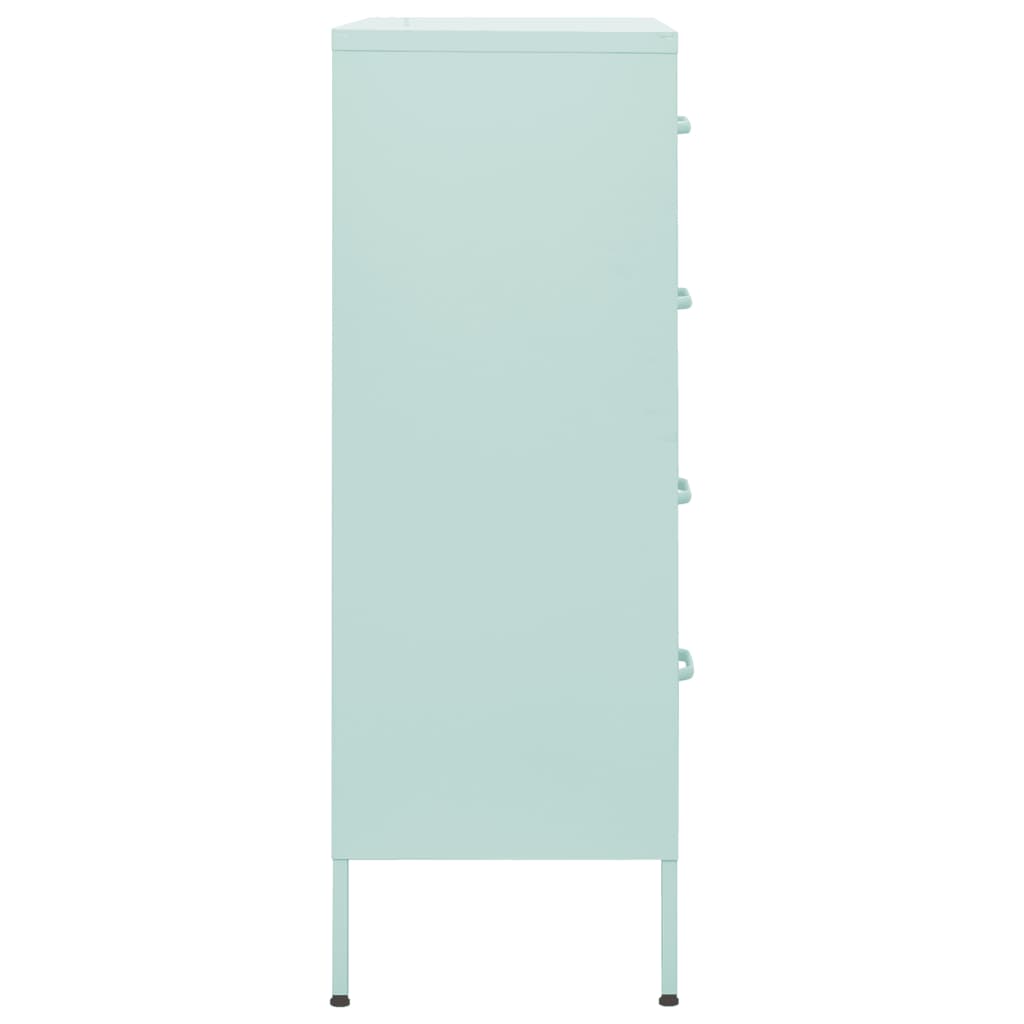Cassettiera Menta 80x35x101,5 cm in Acciaio