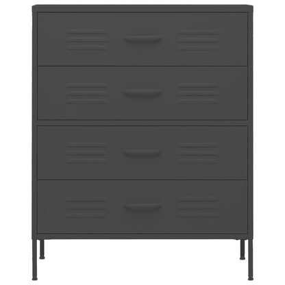Cassettiera Antracite 80x35x101,5 cm in Acciaio