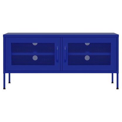 Mobile TV Blu Marino 105x35x50 cm in Acciaio