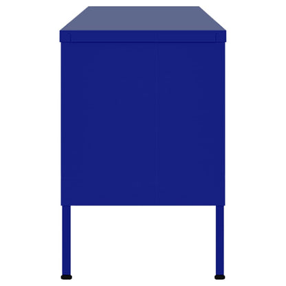 Mobile TV Blu Marino 105x35x50 cm in Acciaio