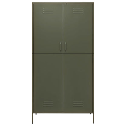 Armadio Verde Oliva 90x50x180 cm in Acciaio