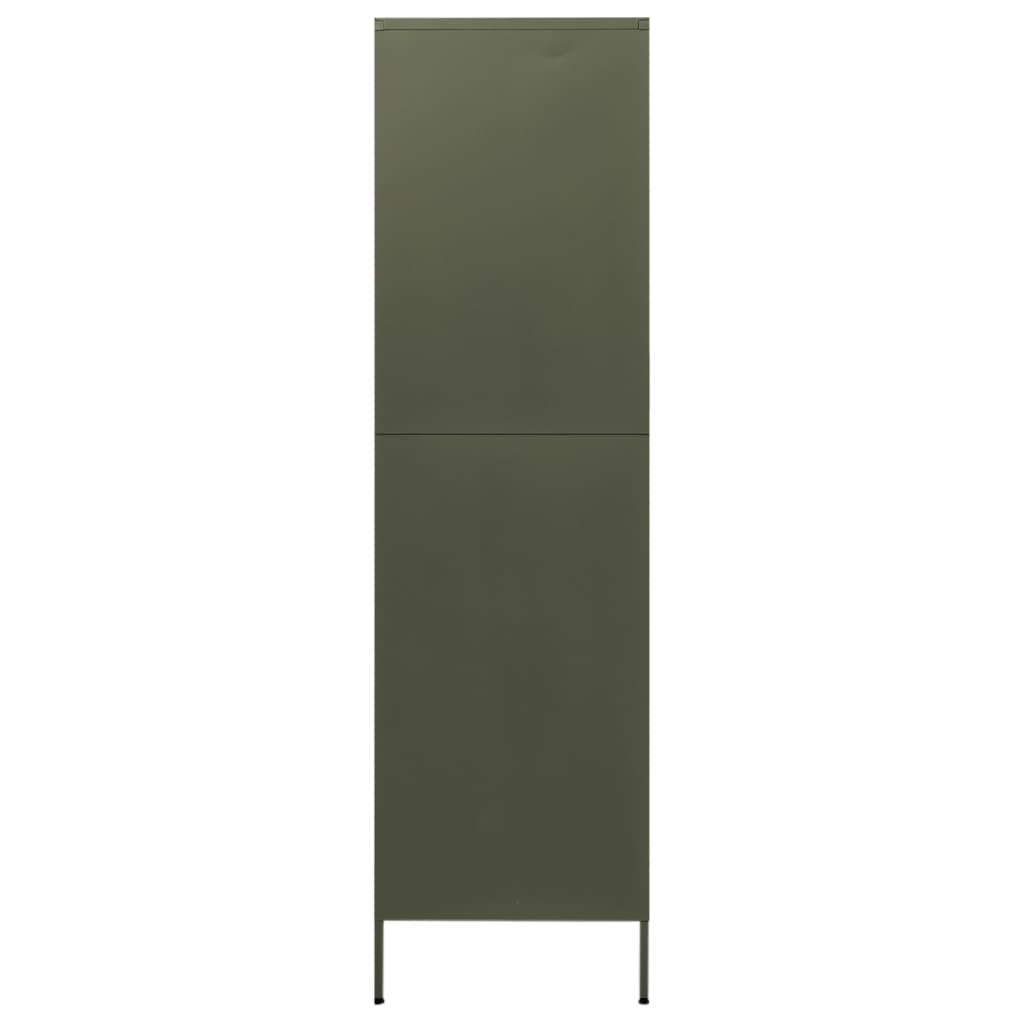 Armadio Verde Oliva 90x50x180 cm in Acciaio