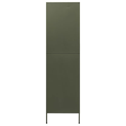 Armadio Verde Oliva 90x50x180 cm in Acciaio