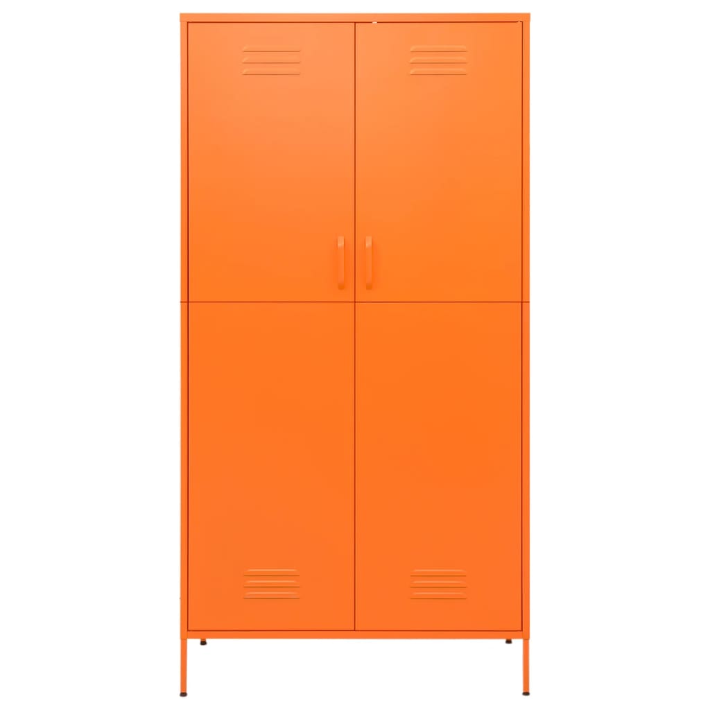 Armadio Arancione 90x50x180 cm in Acciaio