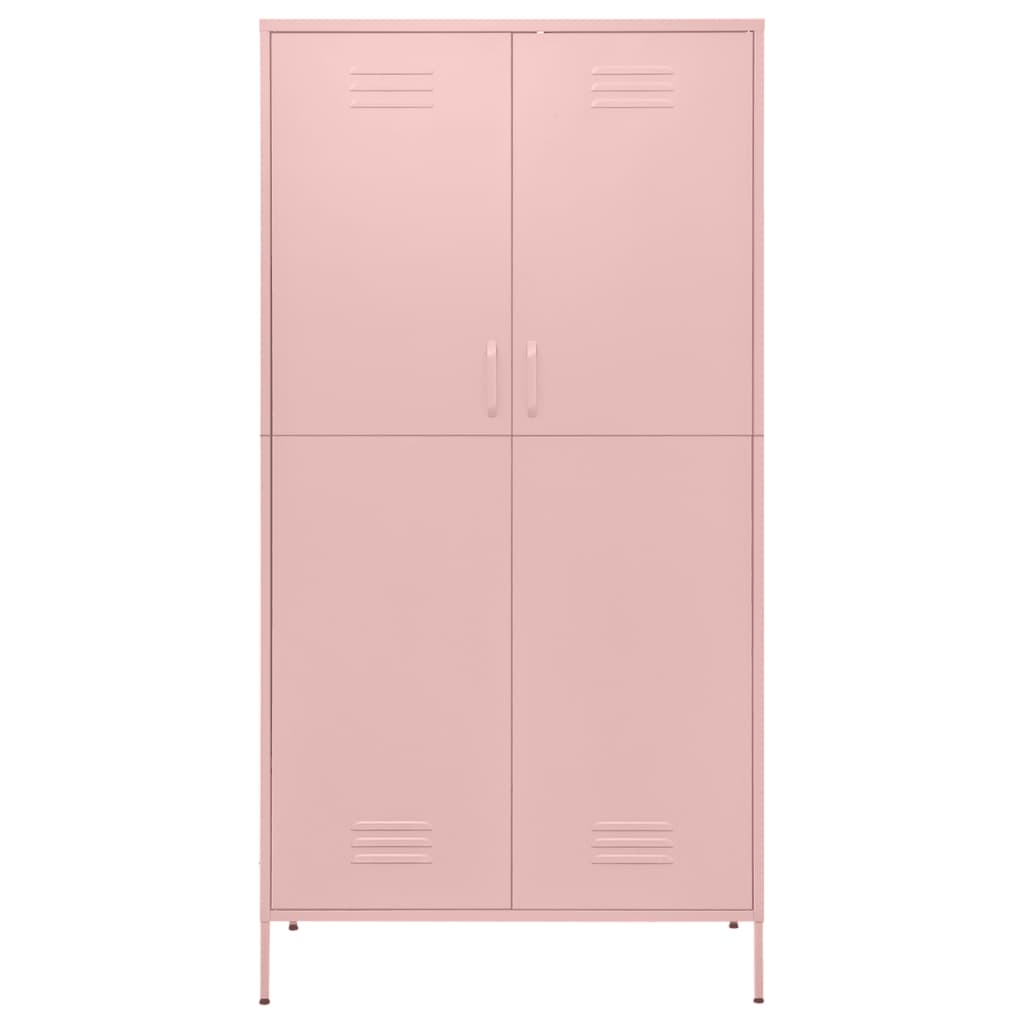 Armadio Rosa 90x50x180 cm in Acciaio