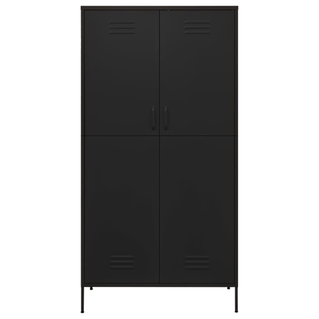 Armadio Nero 90x50x180 cm in Acciaio