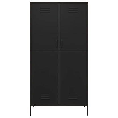 Armadio Nero 90x50x180 cm in Acciaio