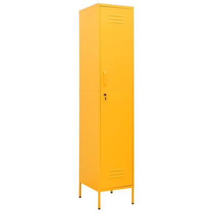 Armadio Giallo Senape 35x46x180 cm in Acciaio