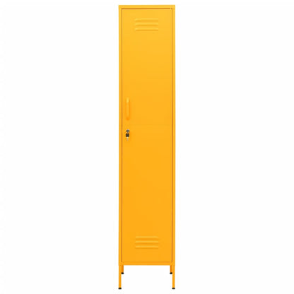 Armadio Giallo Senape 35x46x180 cm in Acciaio