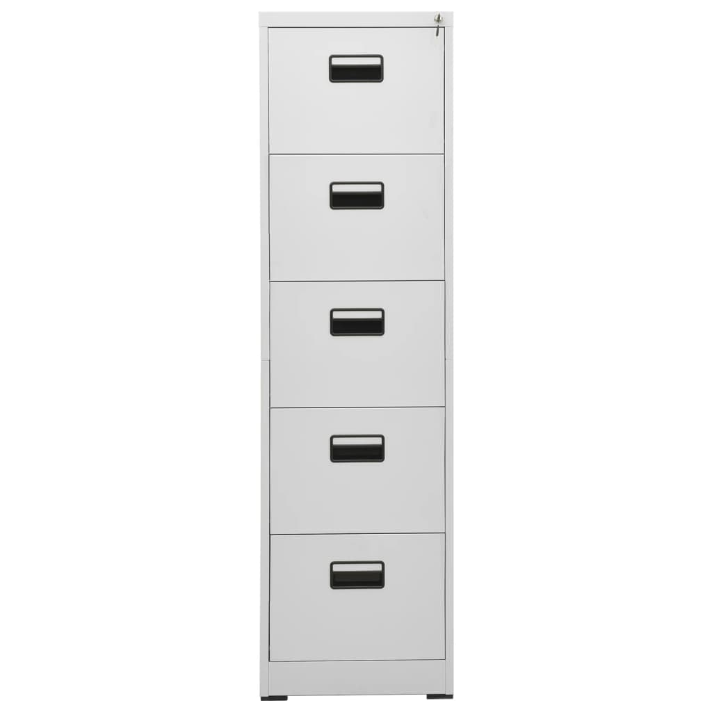 Armadio Classificatore Grigio Chiaro 46x62x164 cm in Acciaio