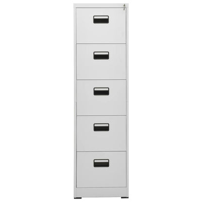 Armadio Classificatore Grigio Chiaro 46x62x164 cm in Acciaio