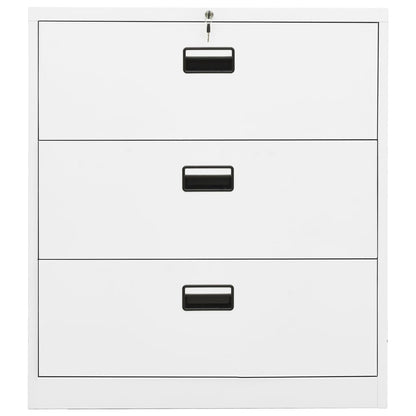 Armadio Classificatore Bianco 90x46x103 cm in Acciaio