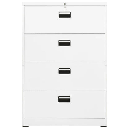Armadio Classificatore Bianco 90x46x134 cm in Acciaio