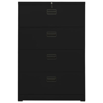 Armadio Classificatore Nero 90x46x164 cm in Acciaio