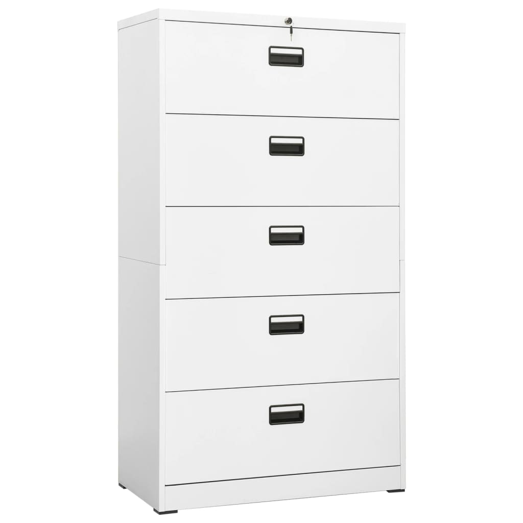 Armadio Classificatore Bianco 90x46x164 cm in Acciaio