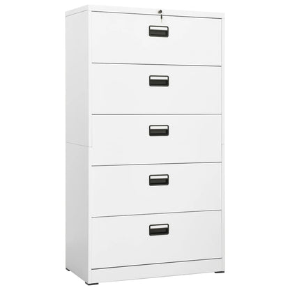Armadio Classificatore Bianco 90x46x164 cm in Acciaio