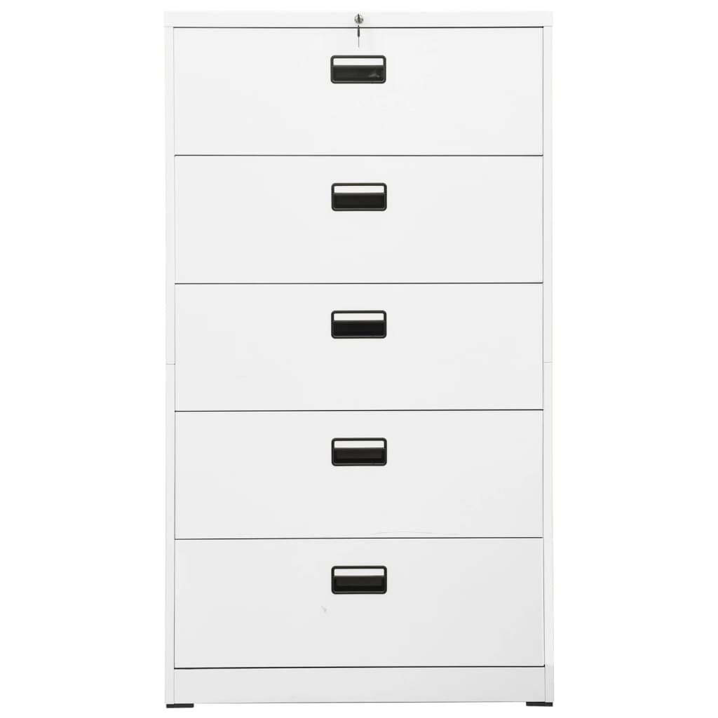 Armadio Classificatore Bianco 90x46x164 cm in Acciaio