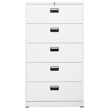 Armadio Classificatore Bianco 90x46x164 cm in Acciaio