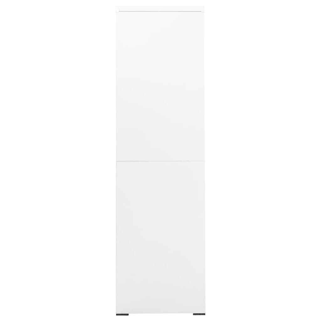 Armadio Classificatore Bianco 90x46x164 cm in Acciaio