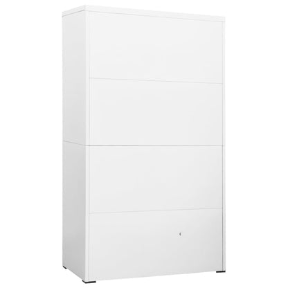 Armadio Classificatore Bianco 90x46x164 cm in Acciaio